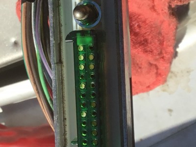 Green j2 pin 16 with female contact installed f[or the 4 LO signal