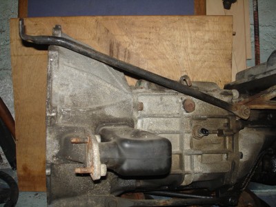 Stock T5 showing Brace Bars top and bottom.<br />Not showing 2 bars from engine mounts to bellhousing.